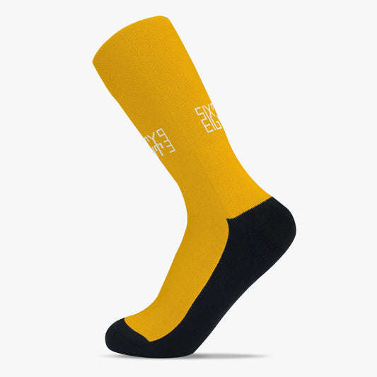 Sixty Eight 93 Logo White Orange Reinforced Sports Socks