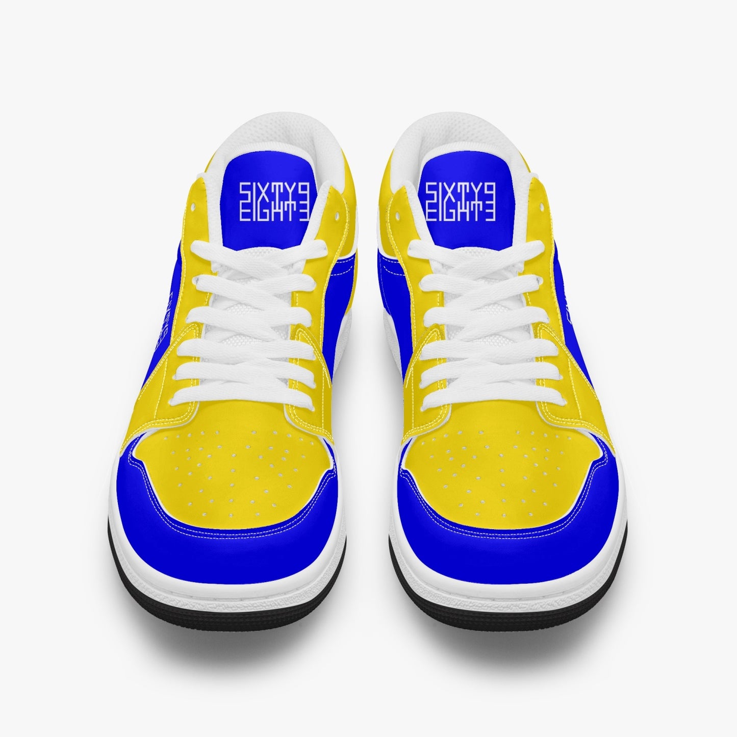 Sixty Eight 93 Logo White Blue & Yellow SENTLT1 Shoes