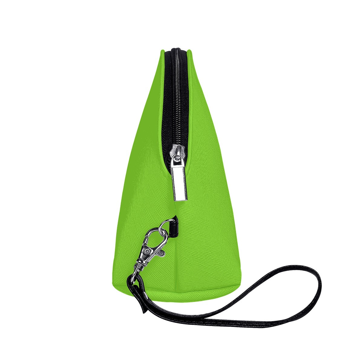 Sixty Eight 93 Logo White Green Apple Curved Cosmetic Bag