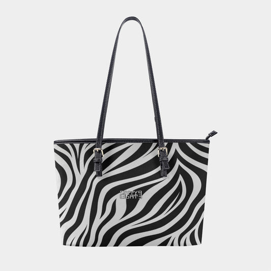 Sixty Eight 93 Logo White & Black Women's Tote Bag #8 | PU