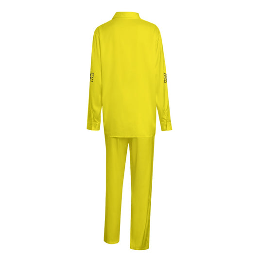 Sixty Eight 93 Logo Black Lemonade Unisex Imitation Silk Pajama Set