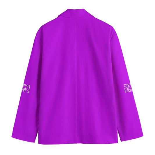 Sixty Eight 93 Grape Men's Casual Flat Lapel Collar Blazer