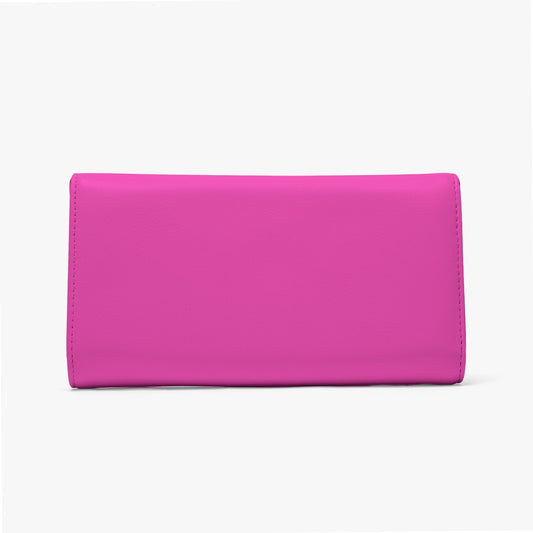Sixty Eight 93 Logo White Fuchsia Foldable Wallet