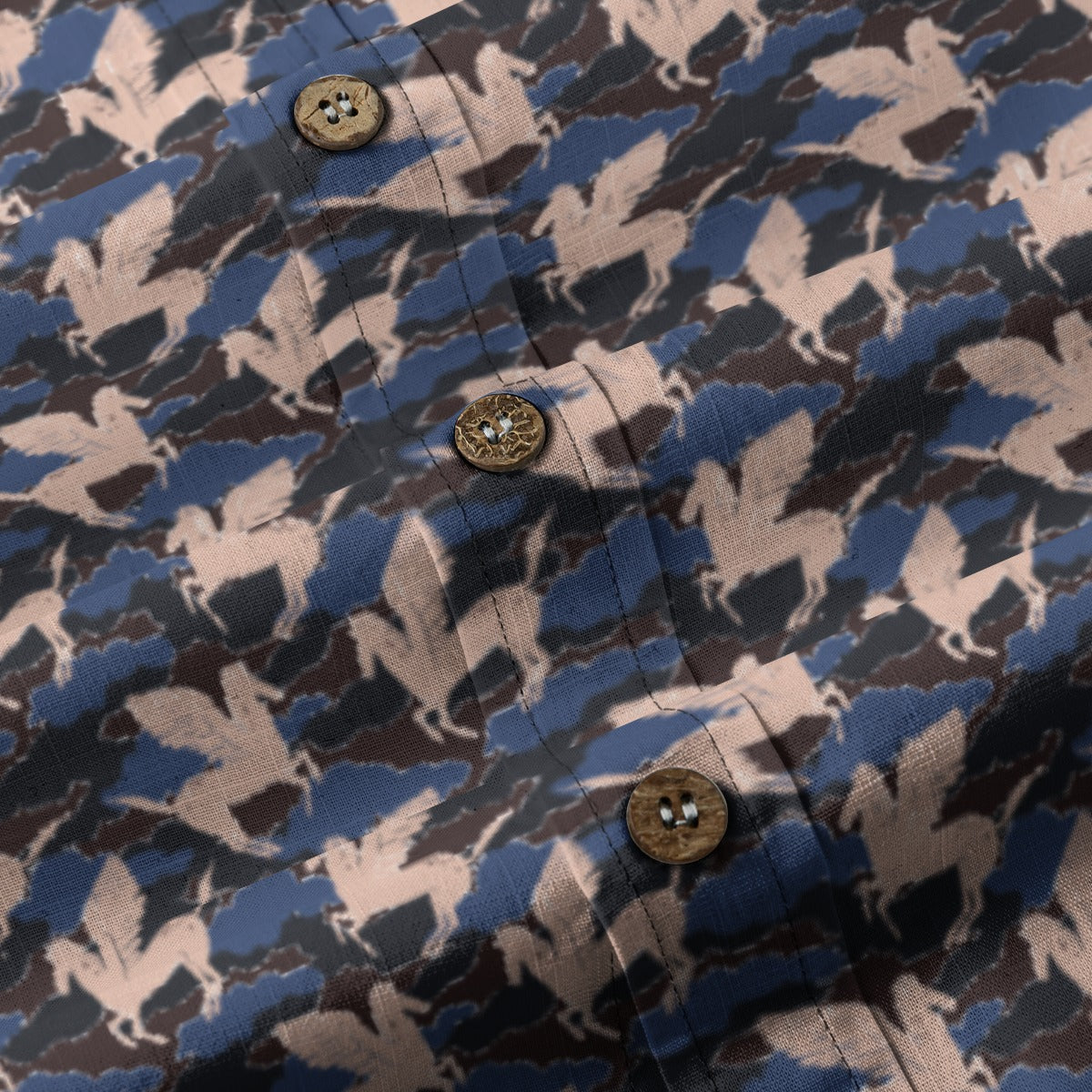 Sixty Eight 93 Logo White & Black Pegasus Cotton Button Up Shirt