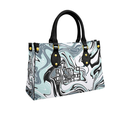 Sixty Eight 93 Logo Black & White Women's Tote Bag With Black Handle #2