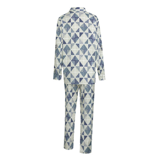 Sixty Eight 93 Logo Black Unisex Imitation Silk Pajama Set #6