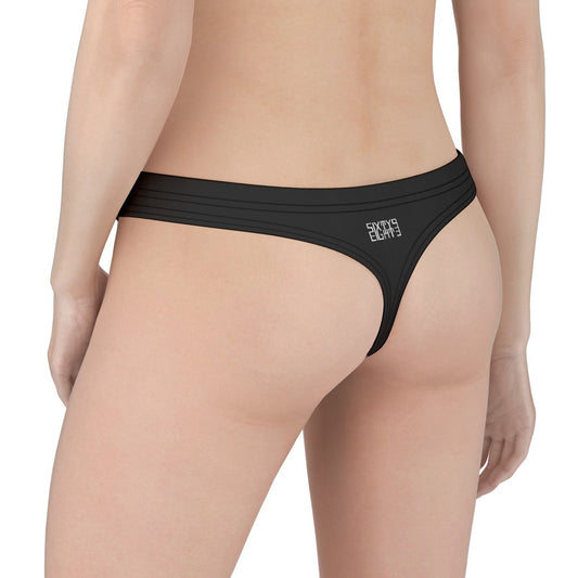 Sixty Eight 93 Logo White Black Low Cut Women's Thong