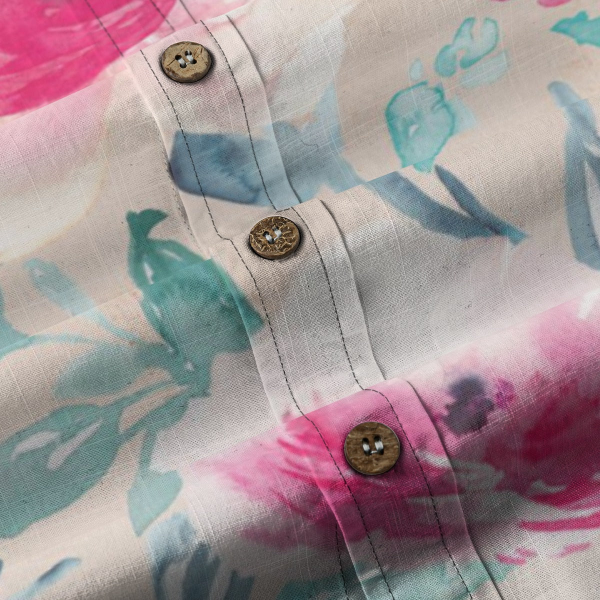Sixty Eight 93 Logo Black Floral Heaven Cotton Button Up Shirt