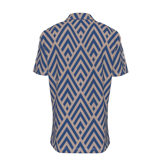 Sixty Eight 93 Logo White Blue Grullo Button Up Shirt