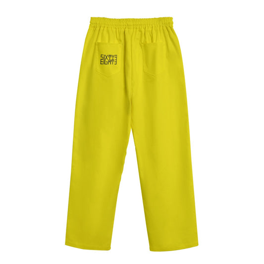 Sixty Eight 93 Logo Black Lemonade Unisex Straight Casual Pants