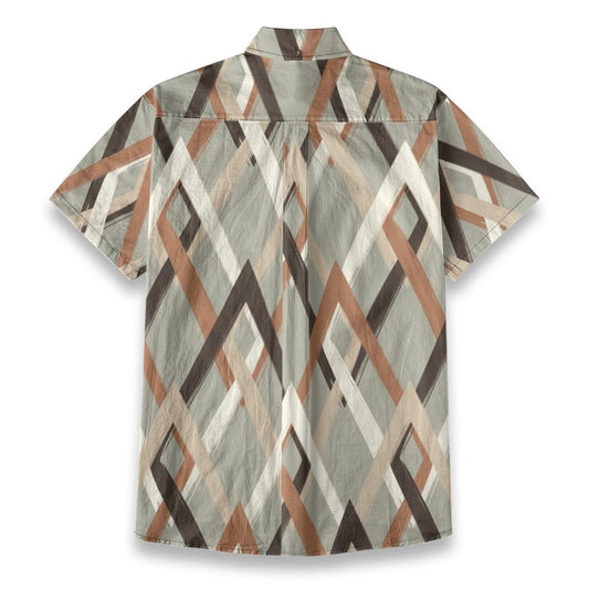 Sixty Eight 93 Logo White & Black Ascension Cotton Button Up Shirt