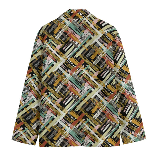 Sixty Eight 93 Paint Gesture Men's Casual Flat Lapel Collar Blazer