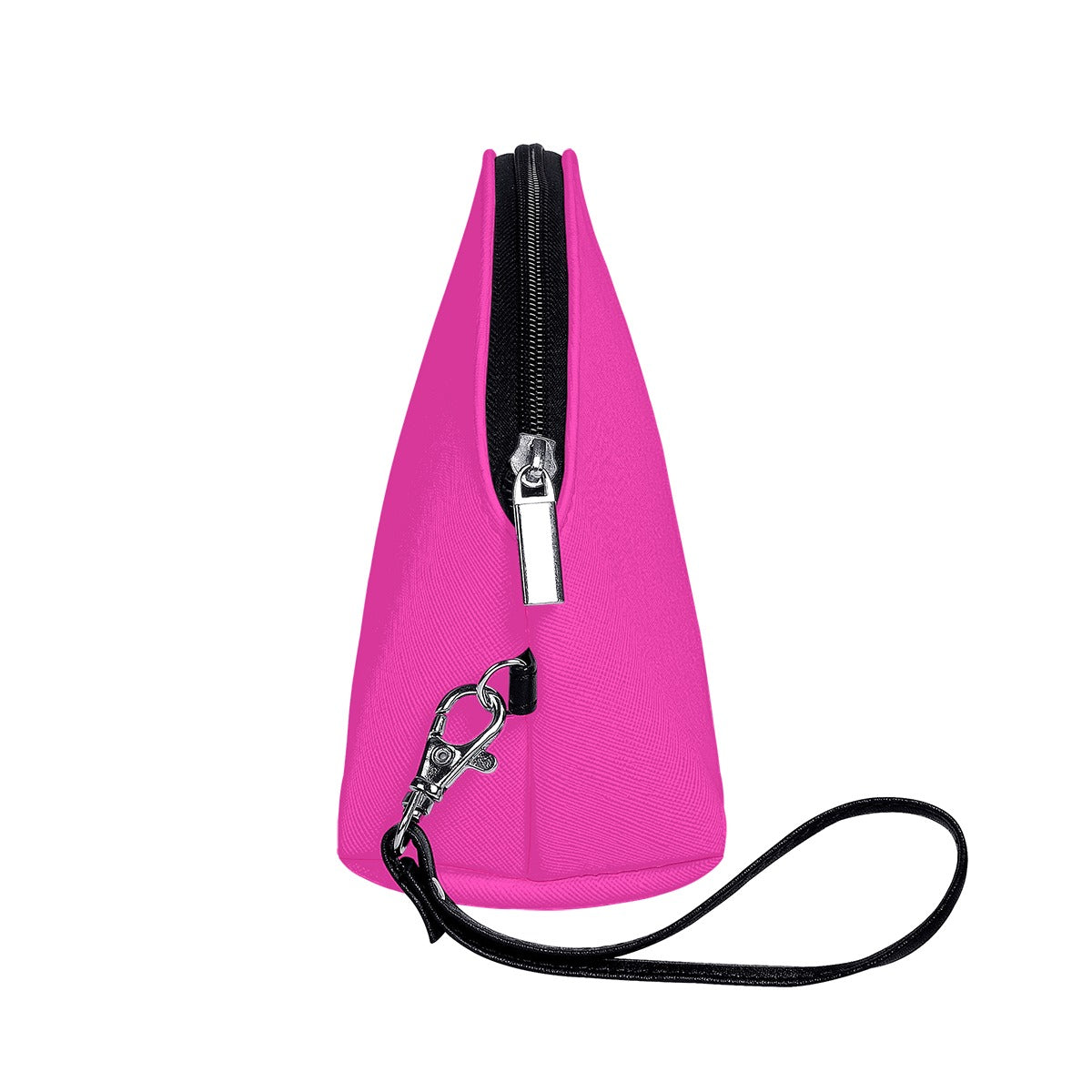 Sixty Eight 93 Logo White Fuchsia Curved Cosmetic Bag