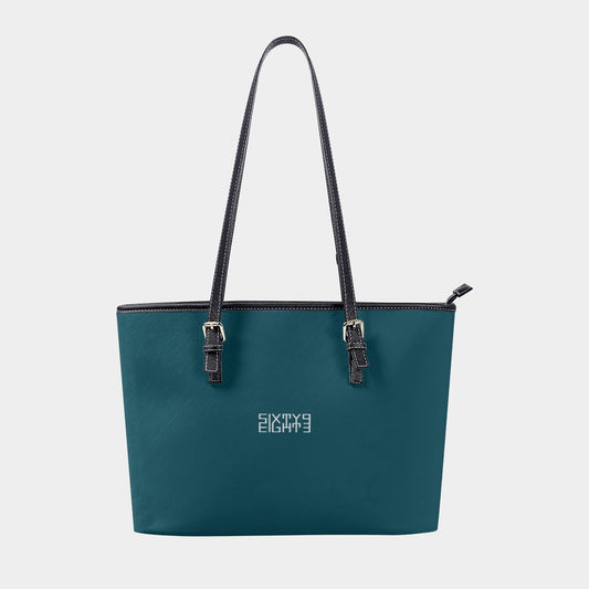 Sixty Eight 93 Logo White Dark Teal Women's Tote Bag | PU