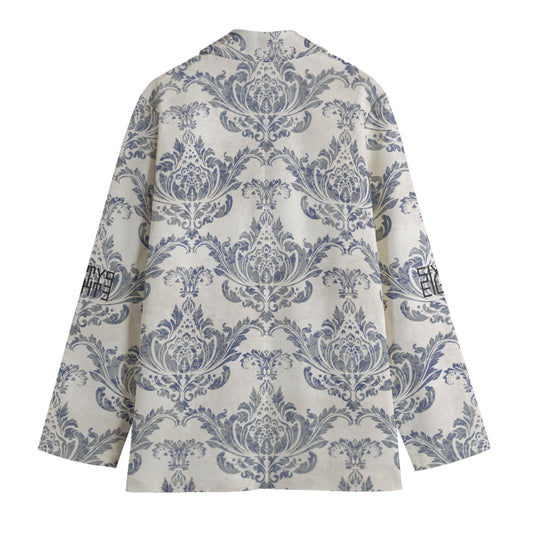 Sixty Eight 93 Floral Blue Creme Women's Leisure Blazer