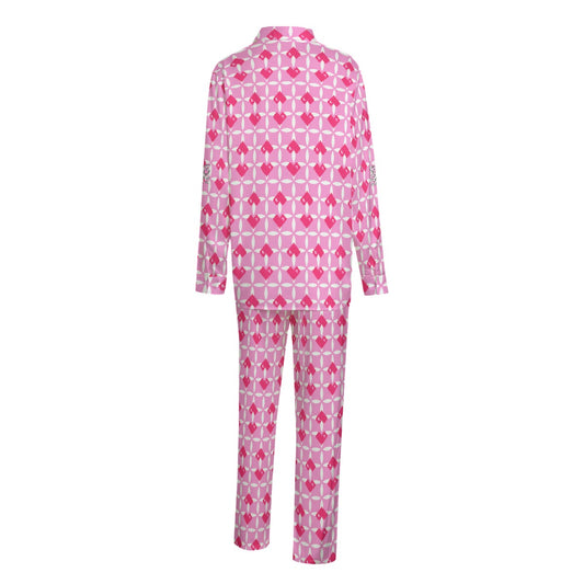 Sixty Eight 93 Logo White & Black Unisex Imitation Silk Pajama Set #5