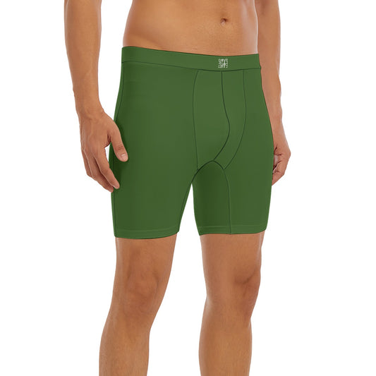 Sixty Eight 93 Logo White Forest Green Men's Long Boxer Briefs