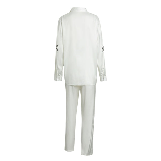 Sixty Eight 93 Logo Black White Unisex Imitation Silk Pajama Set