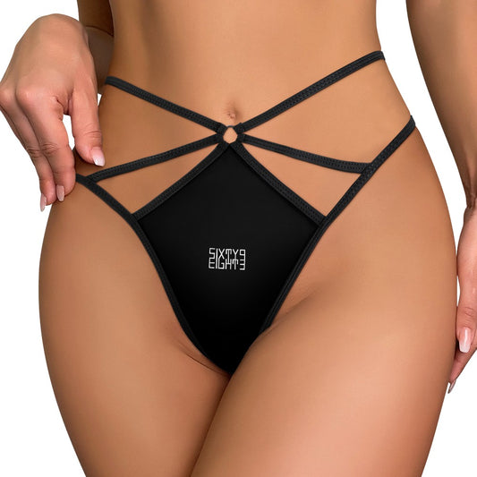 Sixty Eight 93 Logo White T-Back Thong