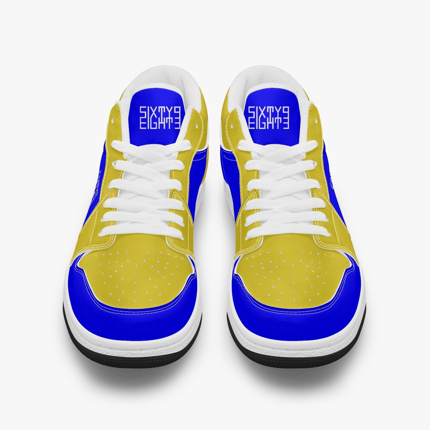 Sixty Eight 93 Logo White Blue & Gold SENTLT1 Shoes