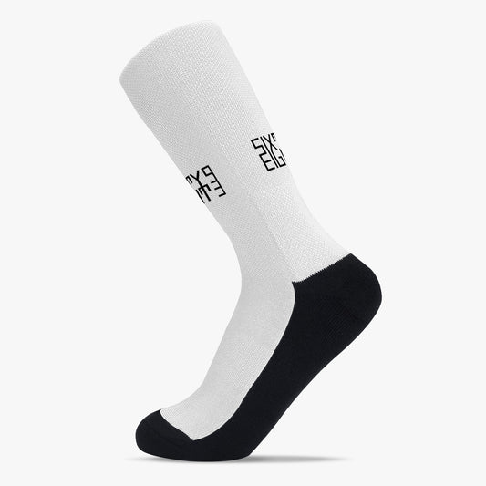 Sixty Eight 93 Logo Black White Reinforced Sports Socks