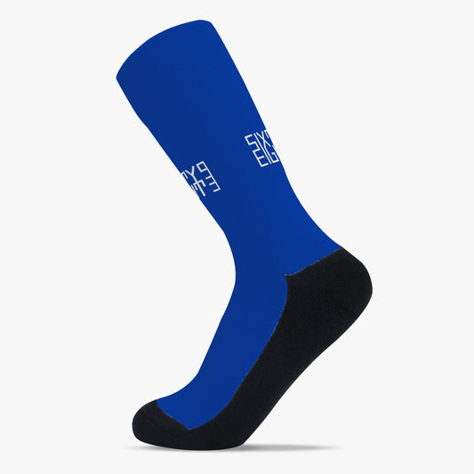 Sixty Eight 93 Logo White Blue Reinforced Sports Socks