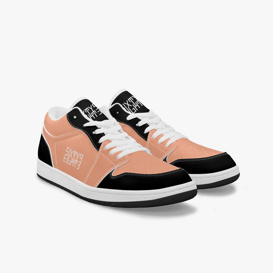 Sixty Eight 93 Logo White Black & Peach SENTLT1 Shoes