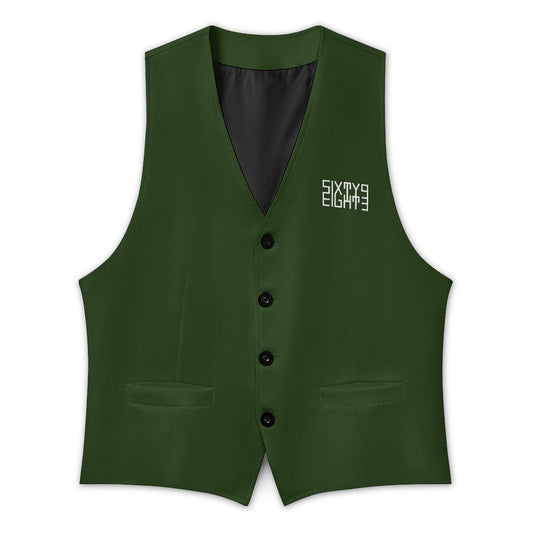 Sixty Eight 93 Logo White Pine Men's Sleeveless Suit Vest