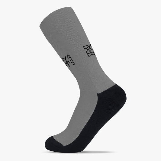 Sixty Eight 93 Logo Black Grey Reinforced Sports Socks