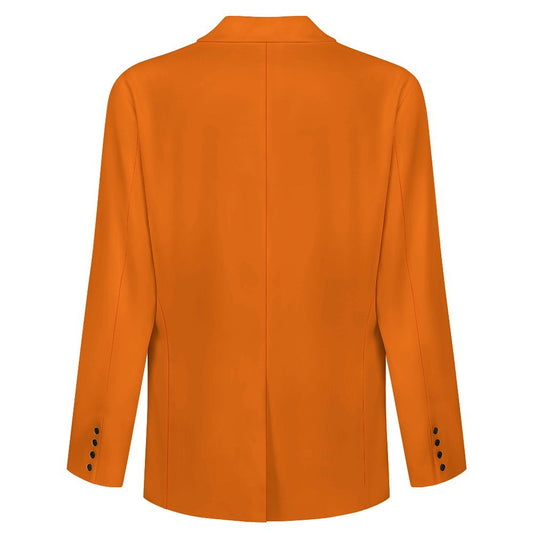 Sixty Eight 93 Men's Dark Orange Notched Blazer
