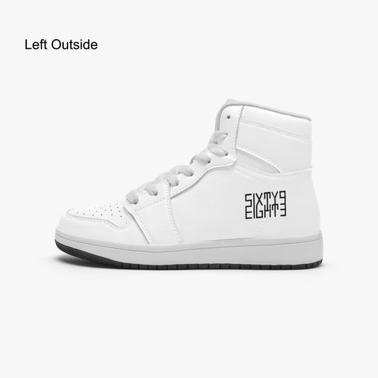 Sixty Eight 93 Logo Black White Kids High-Top Shoes