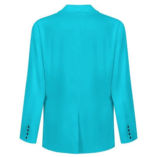 Sixty Eight 93 Men's Aqua Blue Notched Blazer