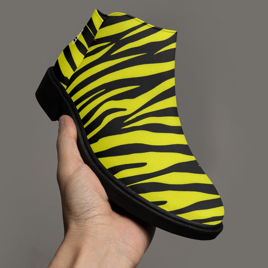 Sixty Eight 93 Logo White Zebra Black Lemonade Suede Zipper Boots