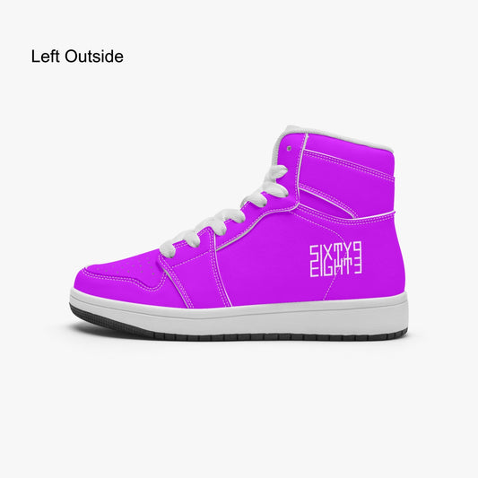Sixty Eight 93 Logo White Grape Kids High-Top Shoes