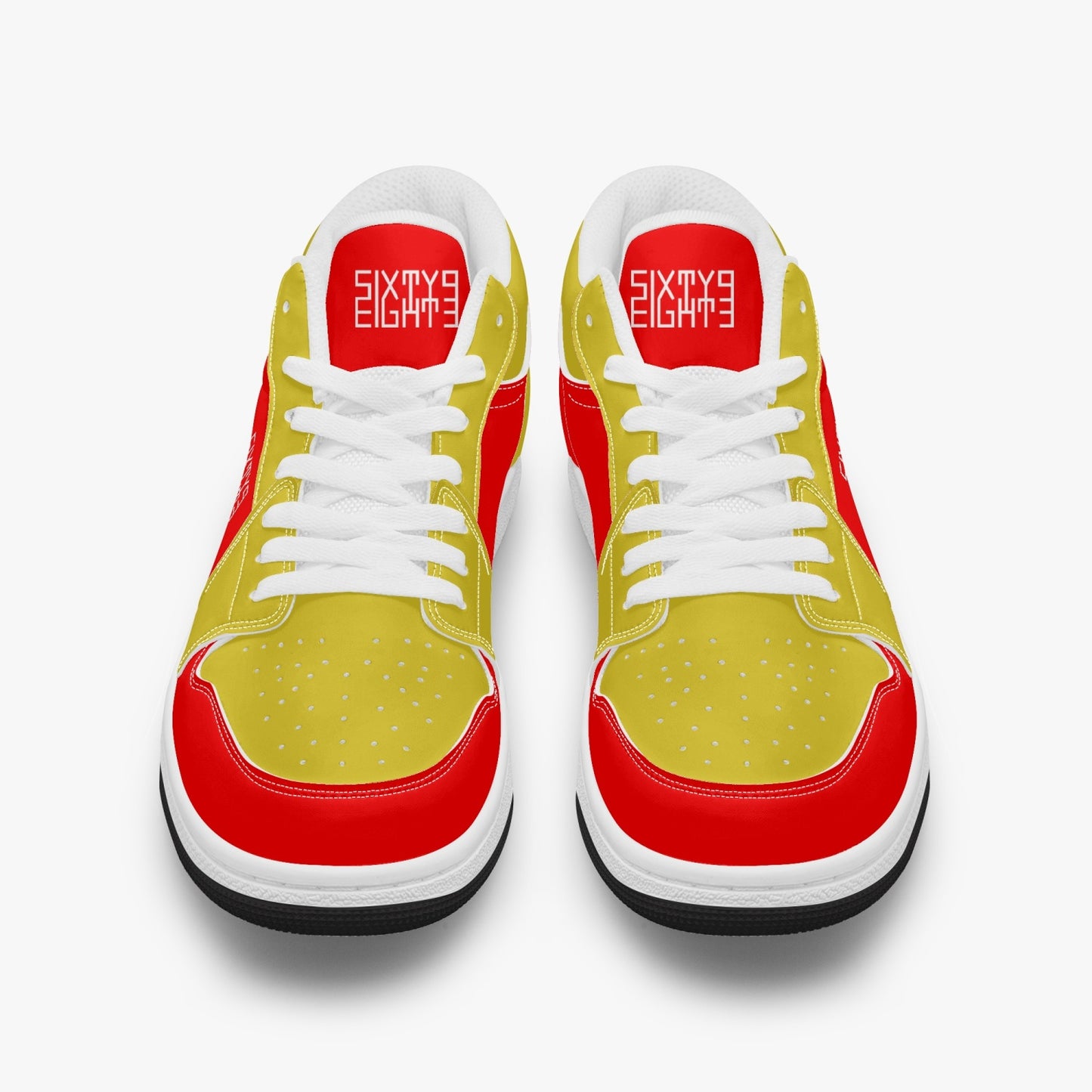 Sixty Eight 93 Logo White Red & Gold SENTLT1 Shoes