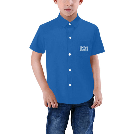 Sixty Eight 93 Logo White Kid's Short Sleeve Shirt