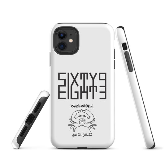 Sixty Eight 93 Logo Black Cancers Only Tough iPhone Case