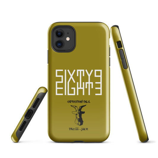 Sixty Eight 93 Logo White Capricorns Only Tough iPhone Case