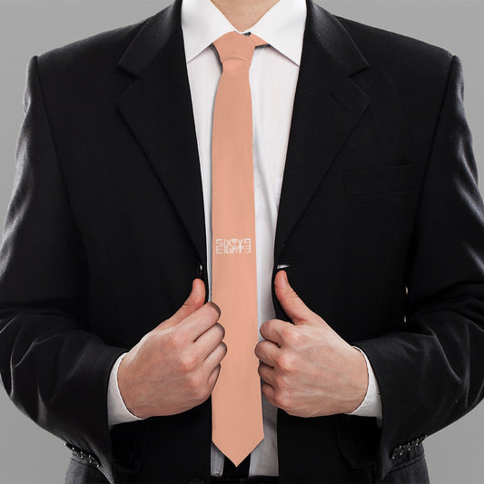 Sixty Eight 93 Logo White Peach Tie #16