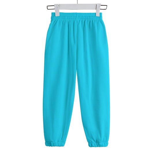 Sixty Eight 93 Logo White Aqua Blue Kid's Sweatpants