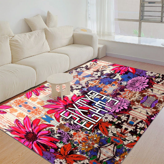 Sixty Eight 93 Logo White & Black Foldable Rectangular Thickened Floor Mat #31