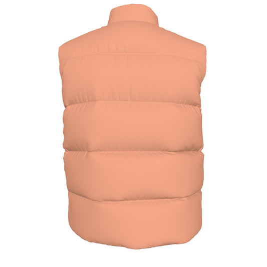 Sixty Eight 93 Logo White Peach Unisex Puffer Vest