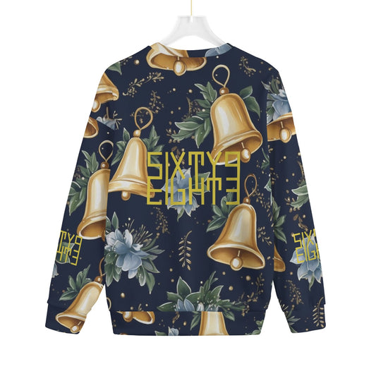 Sixty Eight 93 Logo Gold Unisex Ugly Christmas Drop-Shoulder Knitted Fleece Sweater #3