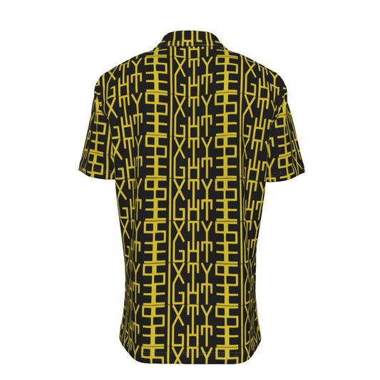 Sixty Eight 93 Infinity Gold & Black Button Up Shirt