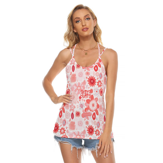 Sixty Eight 93 Logo Red & White Women's Halter Backless Top #4