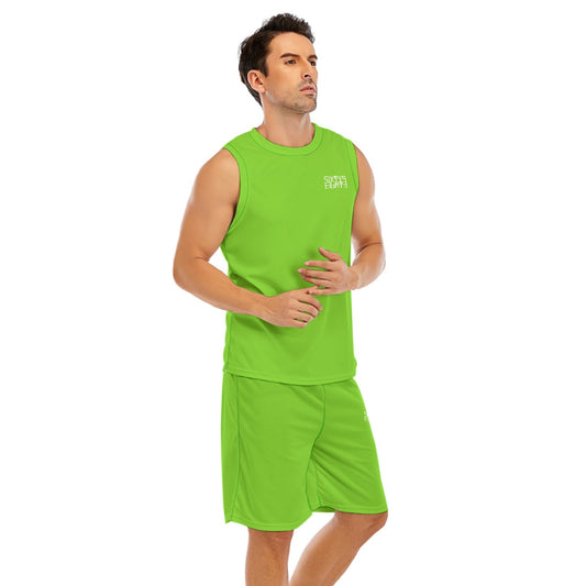 Sixty Eight 93 Logo White Green Apple Men's Basketball Set