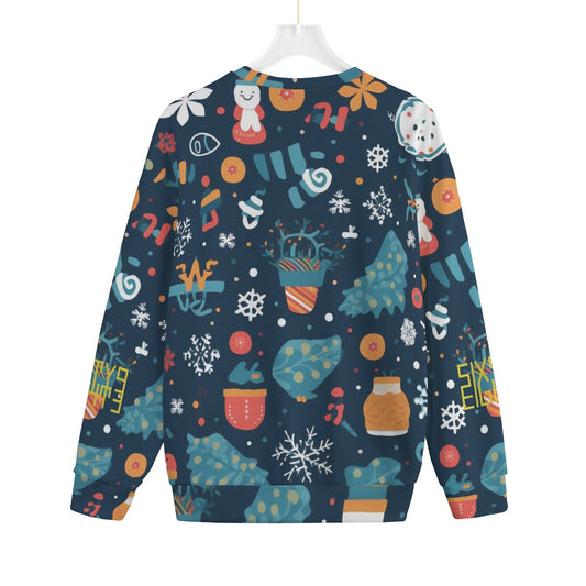 Sixty Eight 93 Logo Gold Ugly Christmas Unisex Drop-Shoulder Knitted Fleece Sweater #11