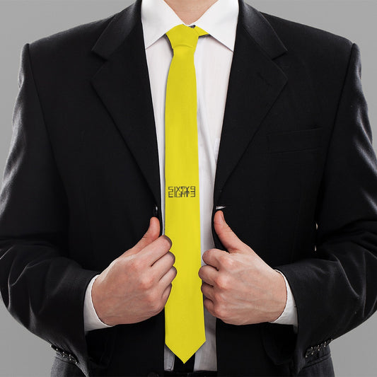 Sixty Eight 93 Logo Black Yellow Tie #15
