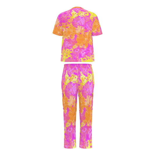 Sixty Eight 93 Logo White POY Unisex Scrub Set With Six Pockets