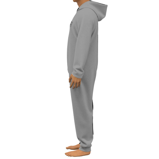 Sixty Eight 93 Logo Black Grey & Black Unisex Thickened Home Onesie #8